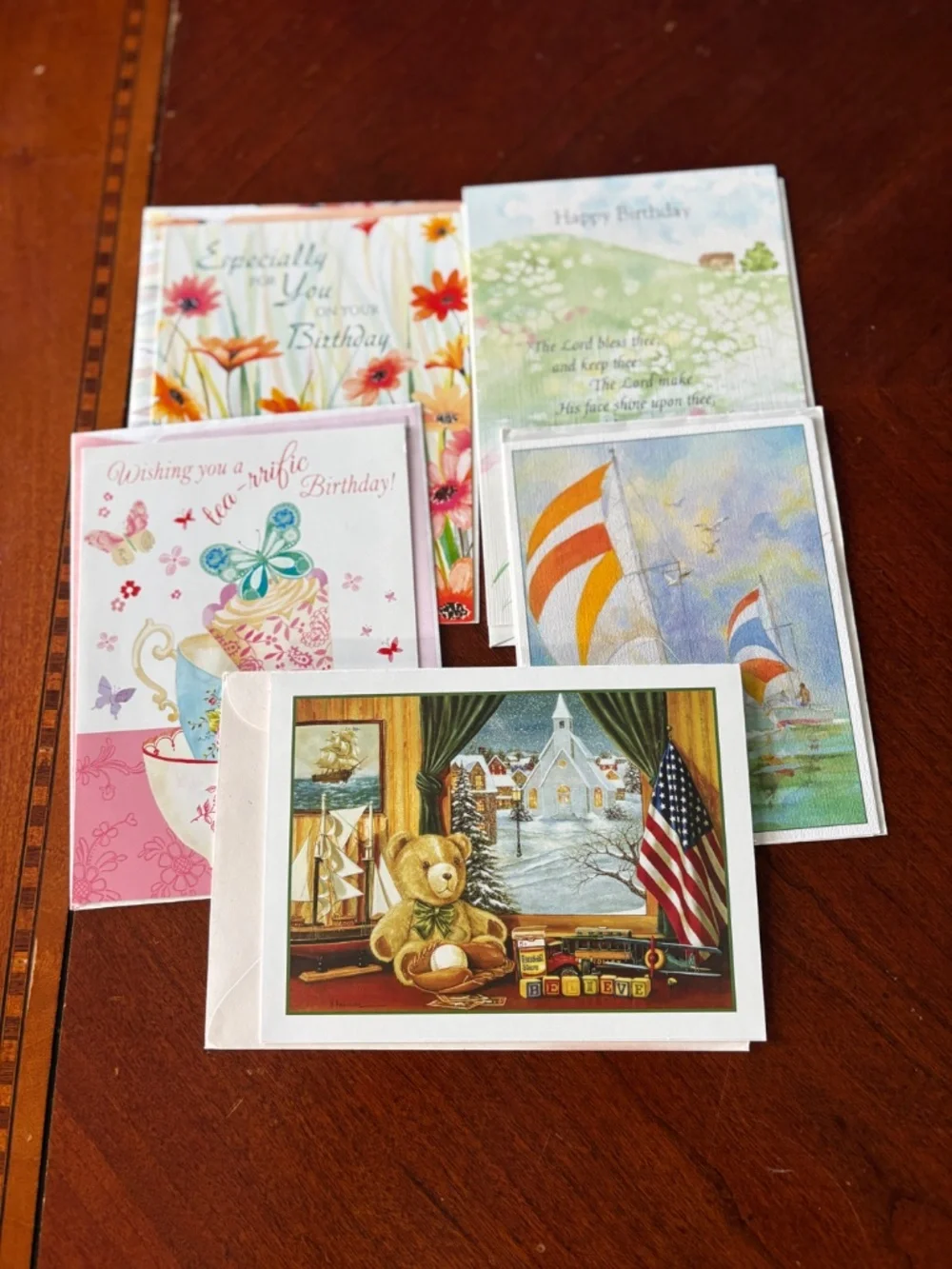 Lot of 25 Assorted Happy Birthday Greeting Cards with Envelopes